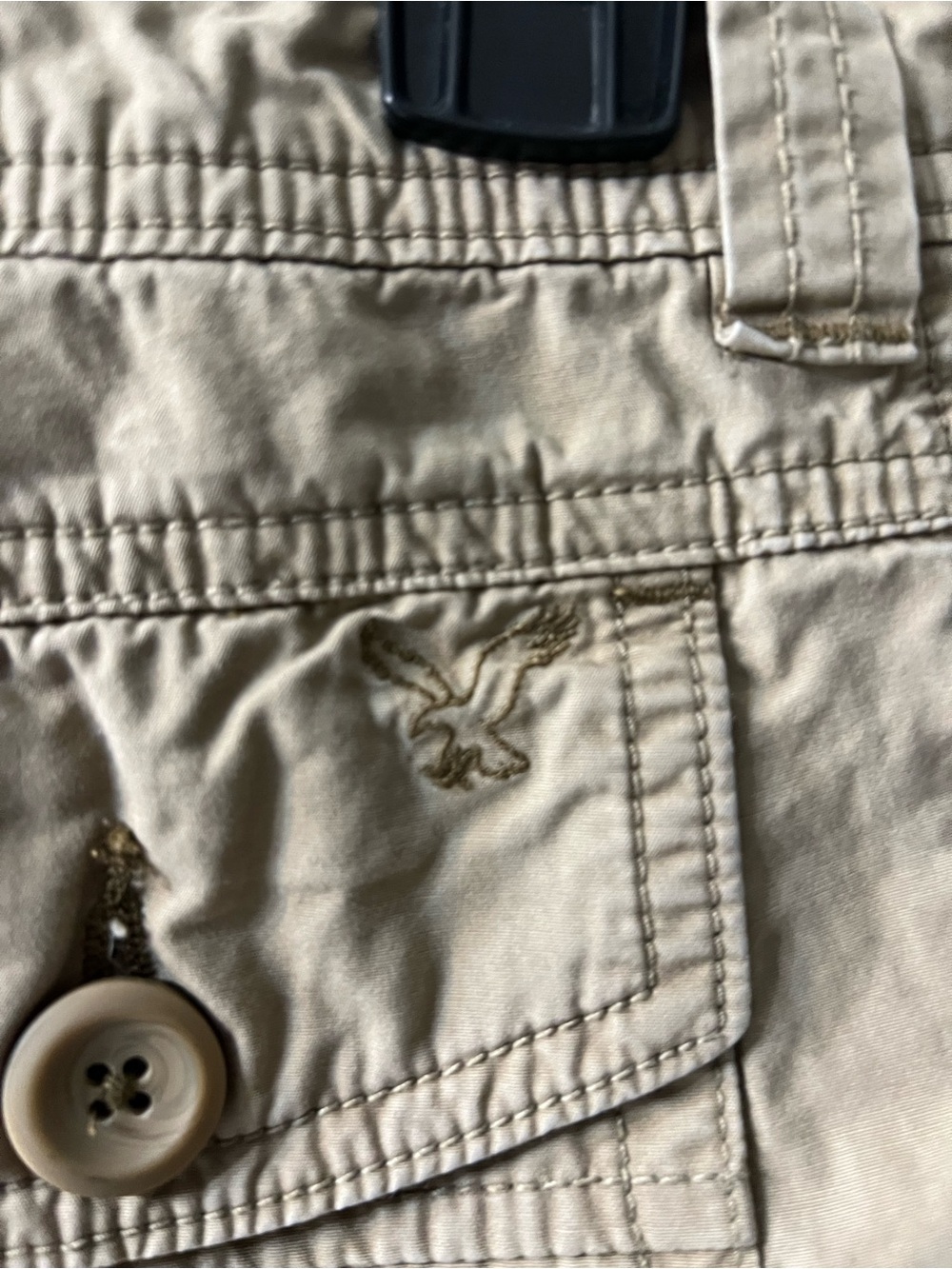Vintage Y2K American Eagle Outfitters Low-Rise Khaki Cargo Capri Pants Women’s 0 - Picture 6 of 8